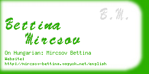 bettina mircsov business card